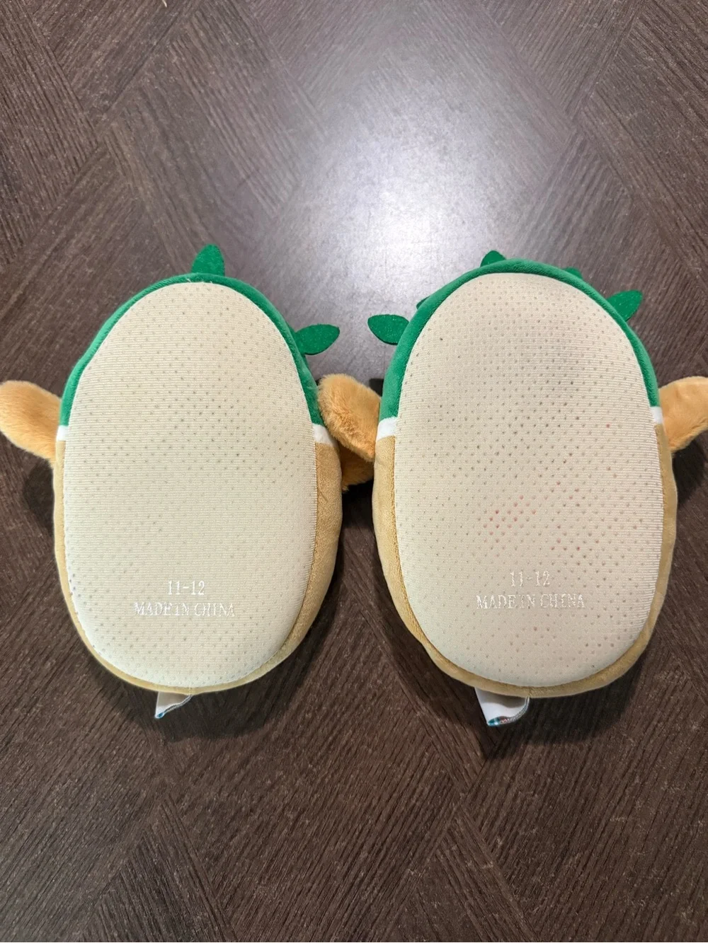Squishmallows Christmas Mallard Duck w/Lights Slippers- sz 11-12 EUC